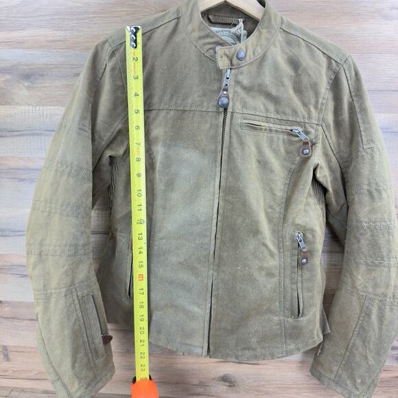 Roland Sands Design Woman’s Medium Canvas Cafe Jacket With Full Armor - Picture 3 of 8